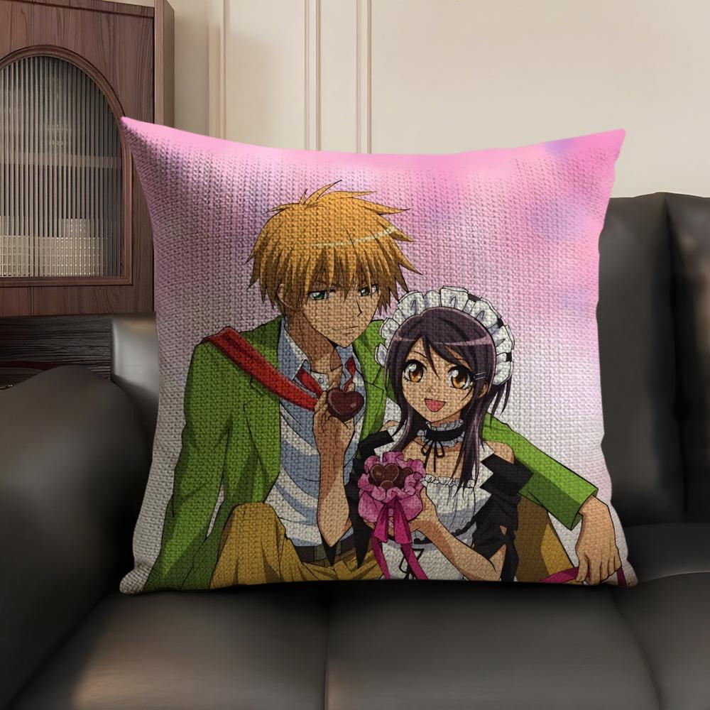 Любимый Аниме MMaid Sama Наволочка Натуральный Лен Органическая Ткань Двусторонний Принт Диван Домашний Декор Дышащий