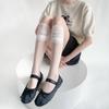 Ultra-thin Transparent Long Socks Stockings Women JK Lolita Sweet Girls Ruffle Socks Sexy Lace Mesh Fishnet Stockings Knee Socks
