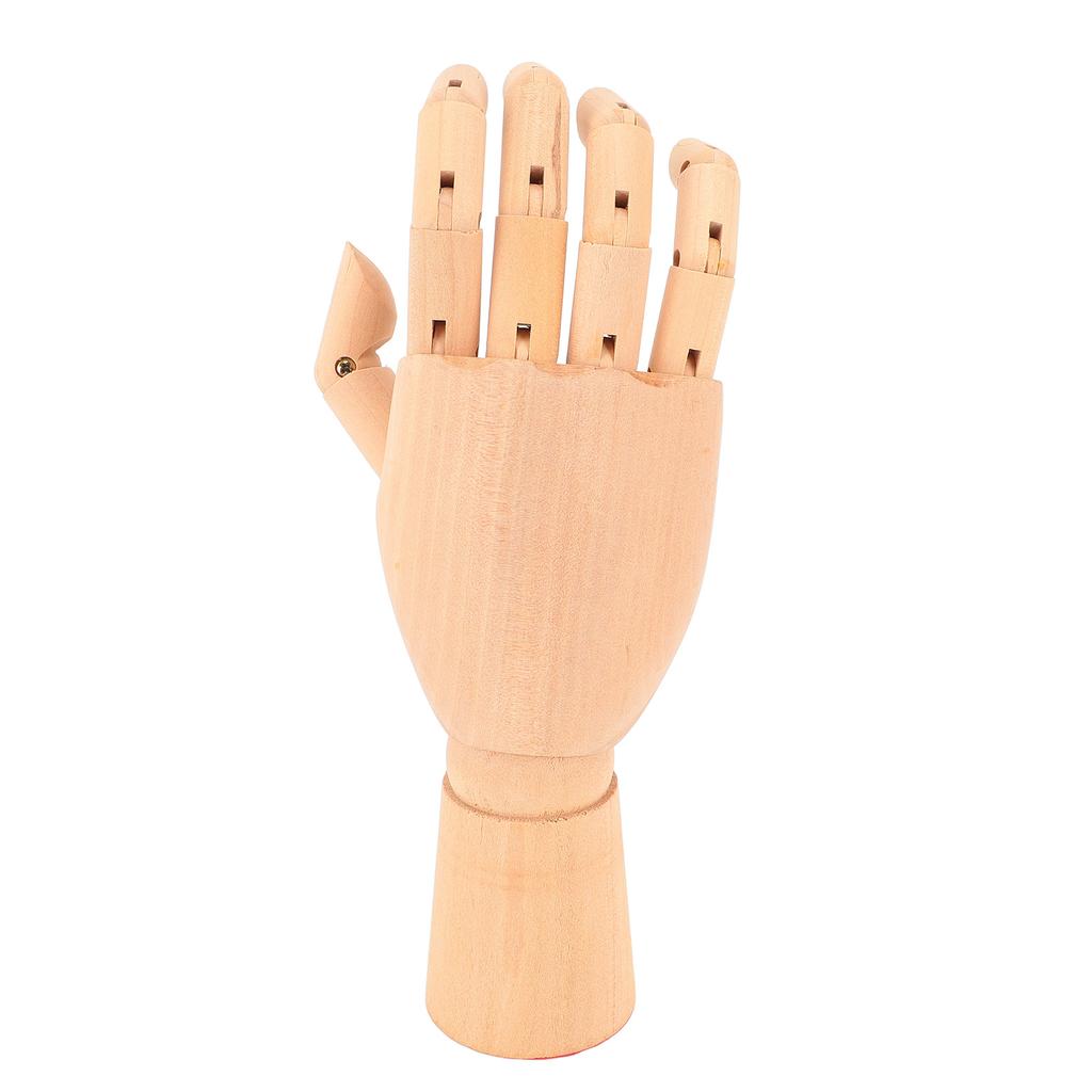 Wooden Hand Model Flexible Movable Fingers Right Hand Mannequin Figure for Display Drawing Study