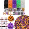 2086PCS Clay Beads for Halloween Bracelet Making Kit Clay Flat Polymer Beads