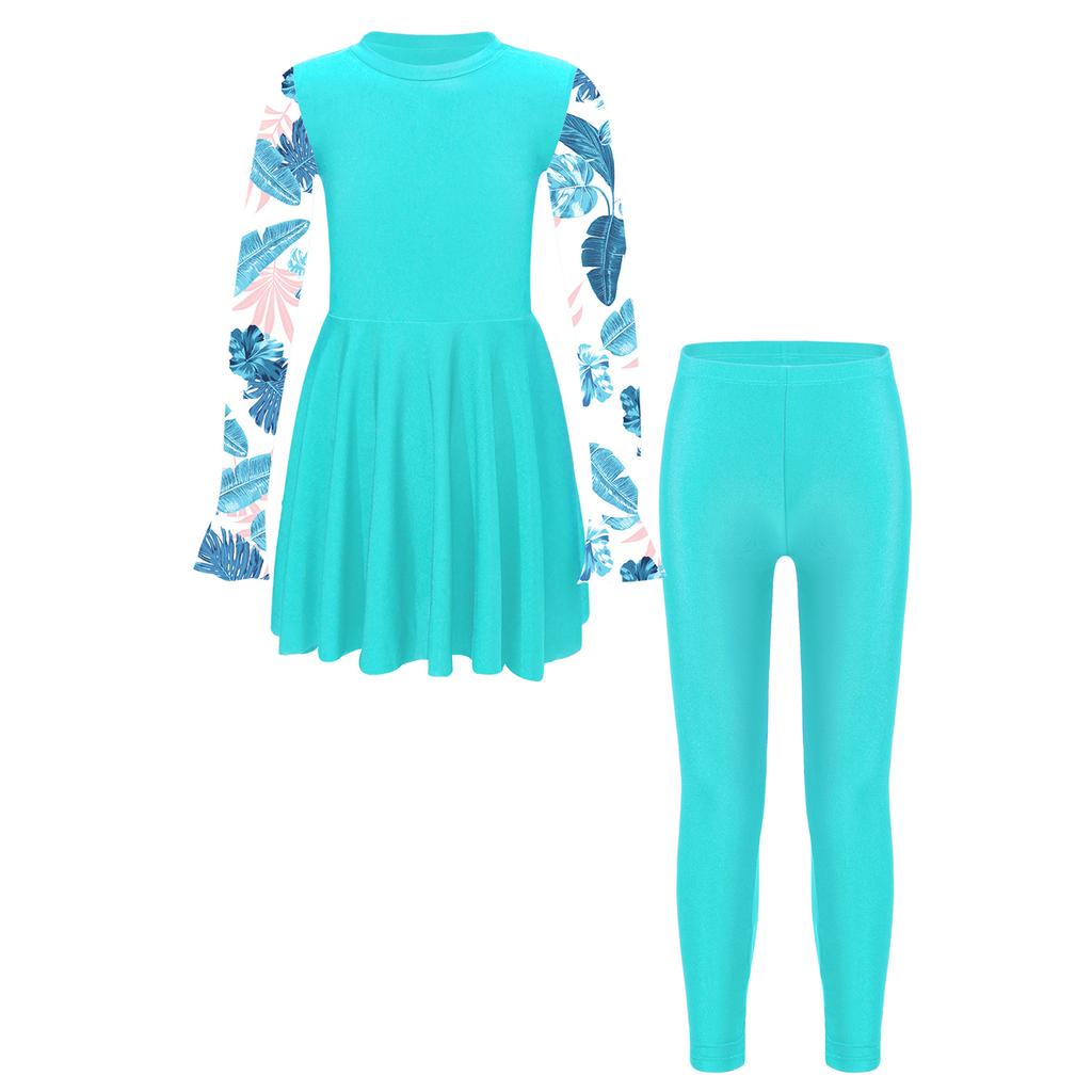 Girls Muslim Swimsuit Islamic Swimwear Hijab Burkini Kids Full Cover Swimwear Sunsuit Swimwear