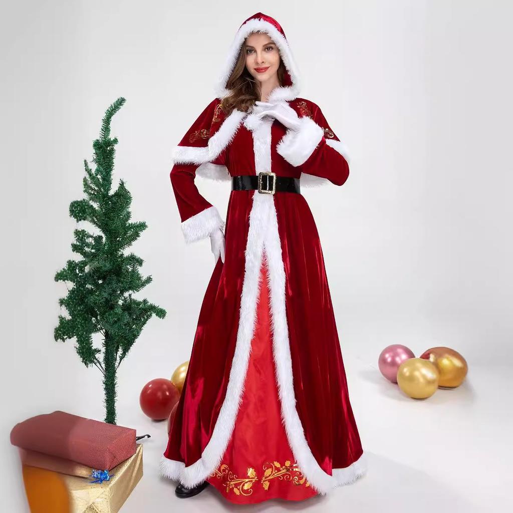 Christmas Queen Dress, Plus Size Christmas Dress, Christmas Costume, Tail Teeth Party Costume