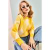 Women's Square Patterned Knitwear Sweater