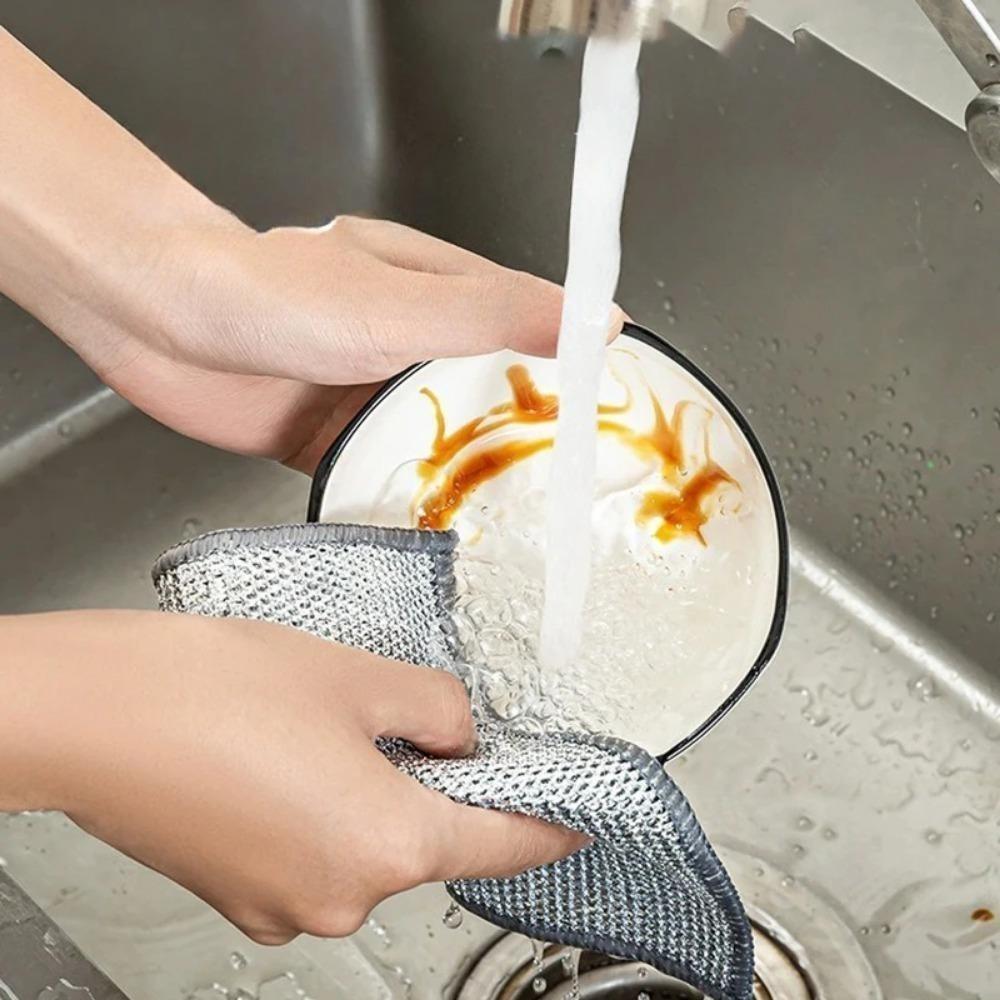 20 см Волшебная чистящая салфетка утолщенная двухсторонняя металлическая стальная проволочная тряпка кухонная кастрюля сковорода мытье посуды полотенца чистящий инструмент