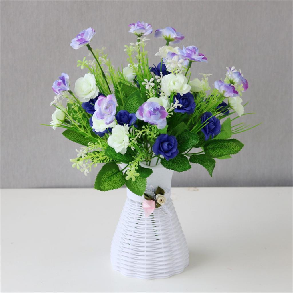 A Bouquet Of Simulated Roses, Home Living Room Decoration Flowers, Wedding Gardening Cloth Set Simulation Flowers