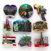 Brazil Tourist Attraction Souvenir 3D Fridge Magnets Refrigerator Pasted Golden Gate Bridge Thailand Paris Monaco World Tourist