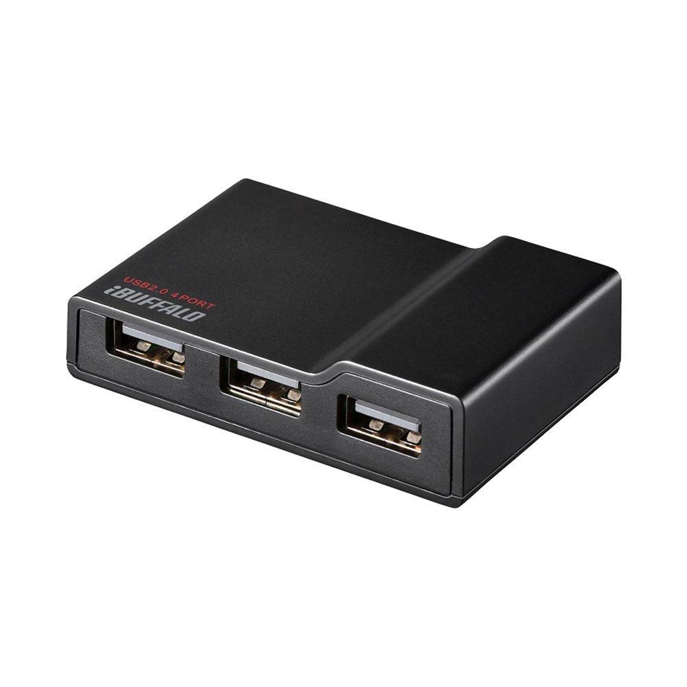 Buffalo BUFFALO совместимый хаб Черный BSH4A11BK ПК/ТВ 4-портовый с собственным питанием