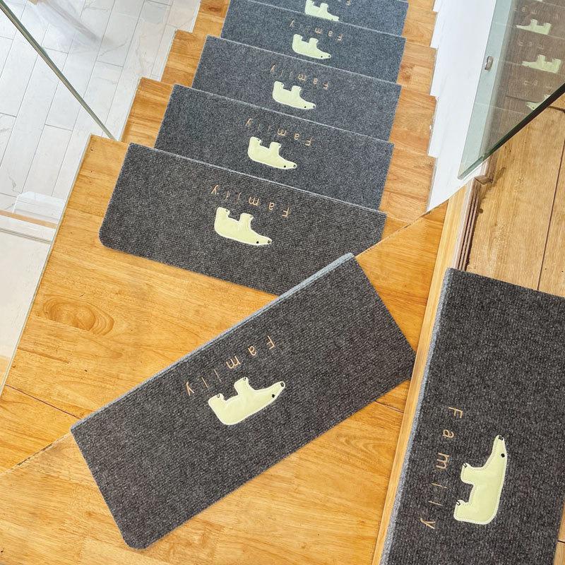 Светящиеся самоклеящиеся коврики на ступени лестницы - Соединяемые, без клея, коврики для защиты массива дерева