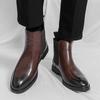 Business and Casual Men's Leather Shoes Classic Gentleman Elegant Style Office and Formal Work Outdoor Fashion Short Boots