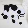 1mm Thick Black & White Non-Woven Round Gaskets for DIY Jewelry & Hair Accessories, 1.0-10cm