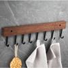 Держатель для кухонного крючка из североамериканского ореха, крючок для ряда, подвижная многофункциональная лопатка, ложка за дверью, вешалка из цельного дерева
