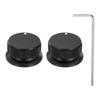 Uxcell Aluminum Potentiometer 6mm Universal Volume Tone Control Knob with Arrow Indicator for Guitar and Bass 2-Piece Knob,