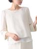 ANGELIEBE Maternity Stretch Georgette Tops with Nursing Prenatal Prenatal and Postnatal 22147 Mouth, Clothes, M-L, Off-White