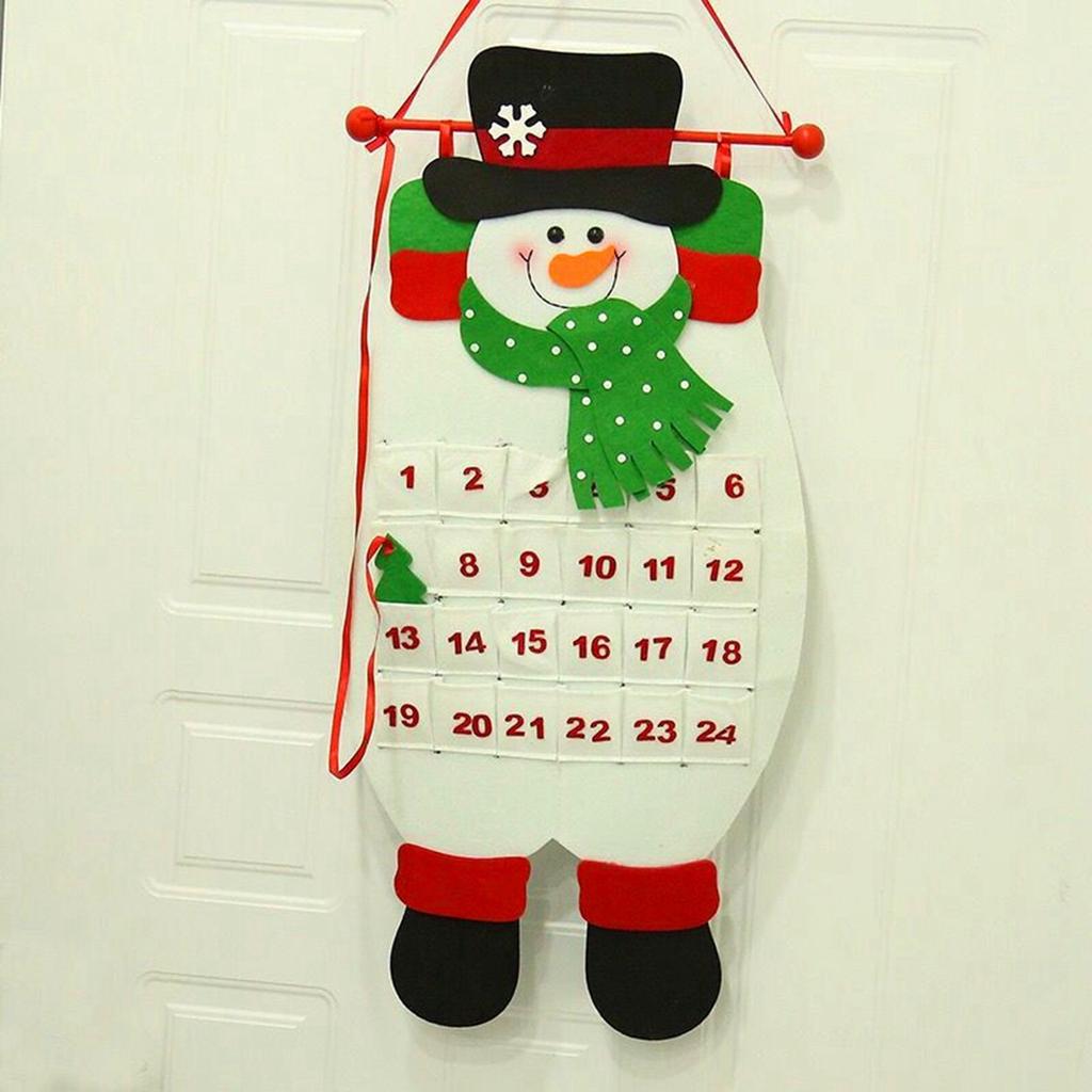 Санта-календарь Адвента Рождественский обратный отсчет Карманы Рождественские подвесные украшения Украшение