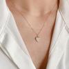 Подвеска Sweetheart из серебра S925 с покрытием 18 карат, с кубическим цирконием в форме сердца, универсальная цепочка на ключицу для женщин.