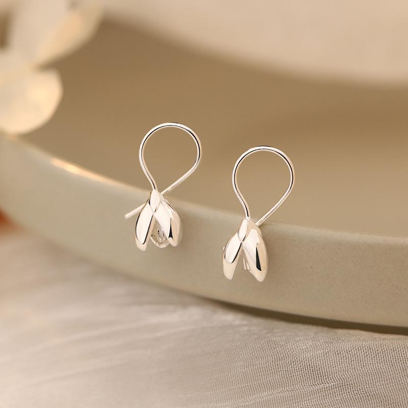Серьги-крючки Magnolia Осенью и зимой Новый стиль Универсальный и свежий Нишевый прокол ушей Украшения для ушей