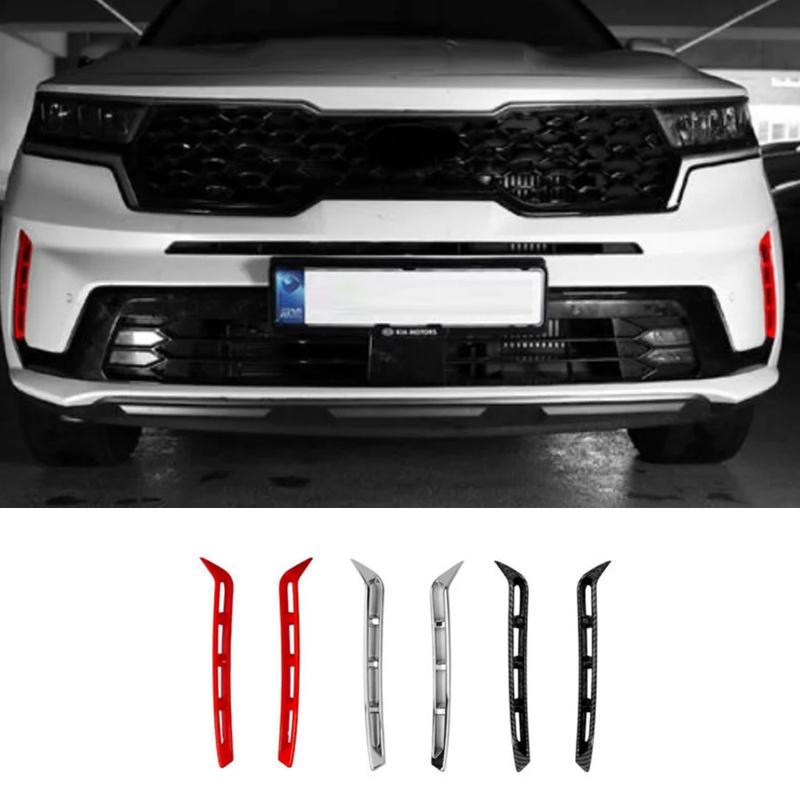For Kia Sorento MQ4 - Carbon Fiber Rear Fog Lamp Trim Front Fog Lamp Air Outlet Cover Exterior Accessories