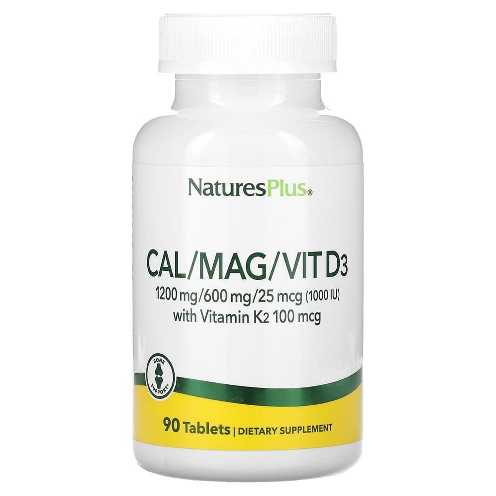 Nature's Plus Calcium, Magnesium & Vitamin D3 with Vitamin K2, 90 Tablets
