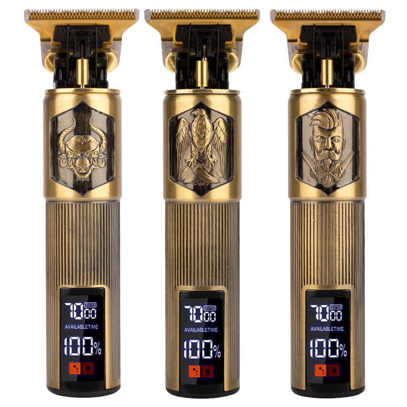 Электрическая машинка для стрижки волос с USB-цифровым дисплеем, бритвой и функцией карвинга