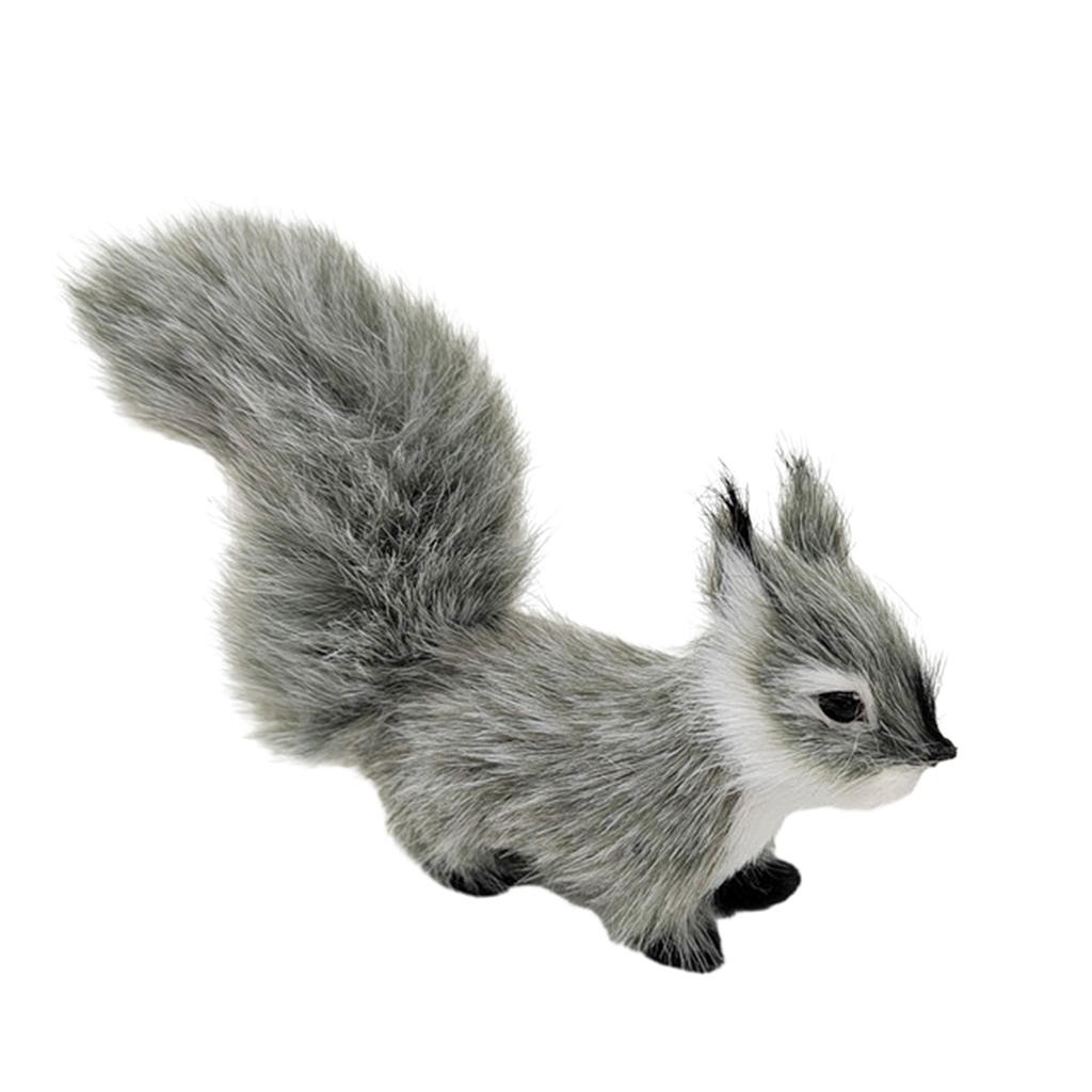 Realistic Squirrels Figurine Simulated Stuffed Plush Figure Animal Sculpture Perfect Addition To Christmas Table Decor