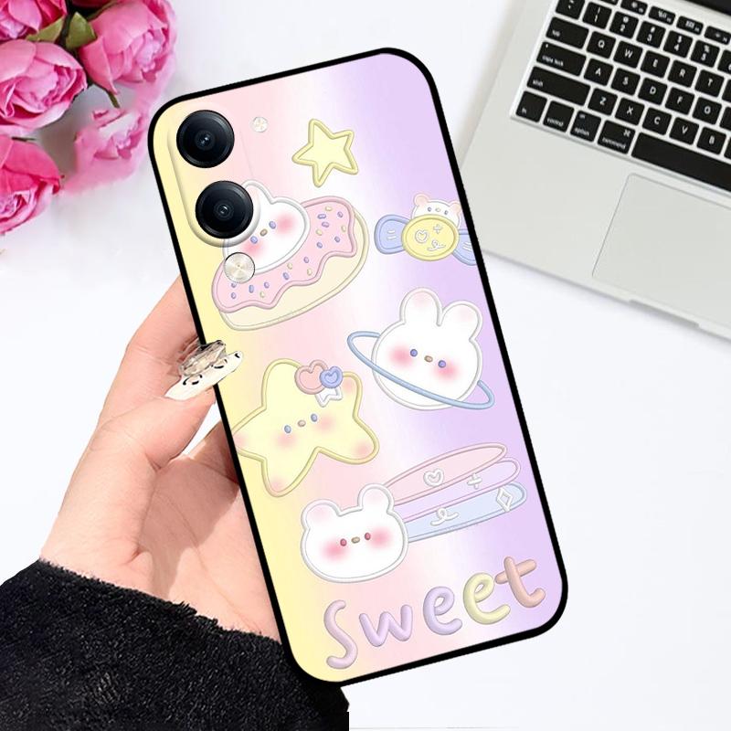 Чехол для Vivo Y04 Y 04 4G Модный цветной окрашенный чехол для телефона Мягкий силиконовый TPU Бампер Оболочки для VIVO Y29s 5G Чехлы