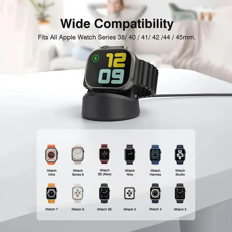 Магнитная беспроводная зарядная док-станция для часов Apple Watch 10 9 8 7 6 5 SE Samsung Galaxy Watch 8 7 Active