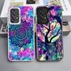 Чехол для телефона с мандалой и подсолнухом, мечтательный стиль, противоударный, для Samsung A17 A16 A15 A14 A37 A57 A36 A56 A26 A35 A55 A25 A34 A54 A24 A13