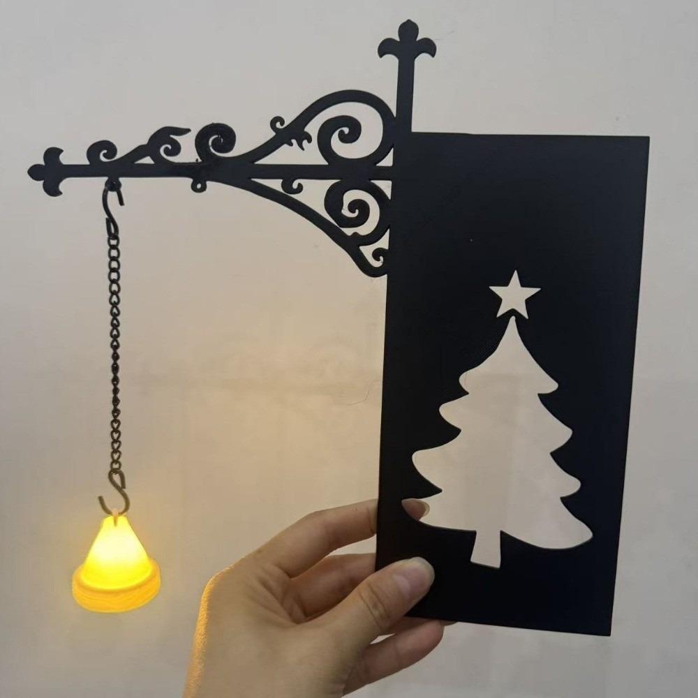 Vintage Bookshelf Lantern Light Wall Mounted Plastic Xmas Reading Book Lamp Pumpkin Pendant Halloween Bookshelf Lamp