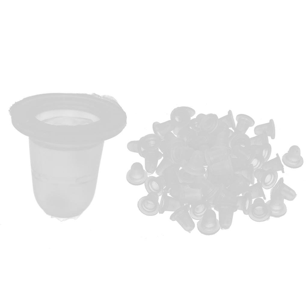 100pcs Disposable Tattoo Ink Cups Silicone Microblading Pigment Caps for Permanent MakeupS