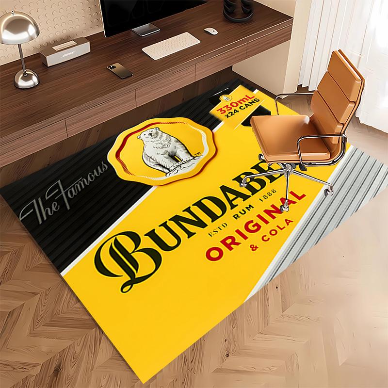RUM B-Bundaberg Print Area Rug - Soft,Washable Non-Slip Indoor Mat,Living Room,Home Office Decorative Rug