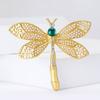 Fashion Heavy Industry Alloy Pearl Dragonfly Brooch Vintage Versatile Women'S Suit Coat Corsage Accessories Pin