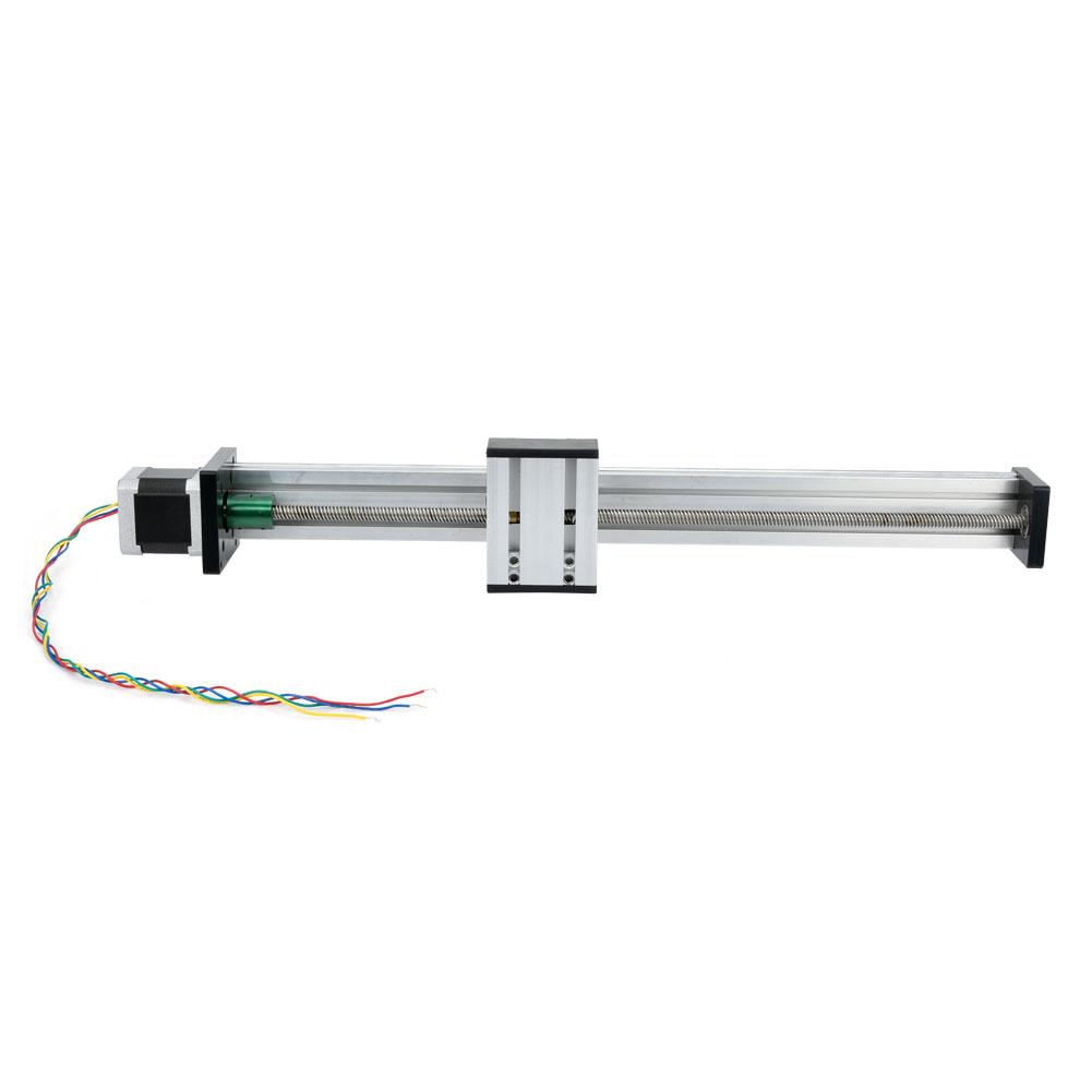 0808 Ball Screw Single Shaft Trapezoid Linear Slide Rail with 57 Motor(Effective Range 300mm)