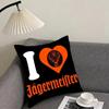 Крутая наволочка для подушки Jägermeister Элегантная комфортная наволочка для дивана кровати Двусторонняя печать Невидимая молния Домашний декор