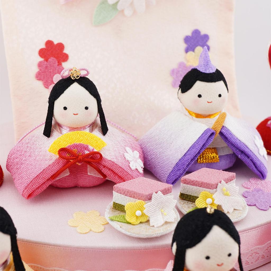 Ryukodo Small Ohana Hina Dolls Japanese and Princess Ornament (Ryukodo) (5 Dolls) 1-932 Goods/Hina Dolls/Doll Festival/Hina