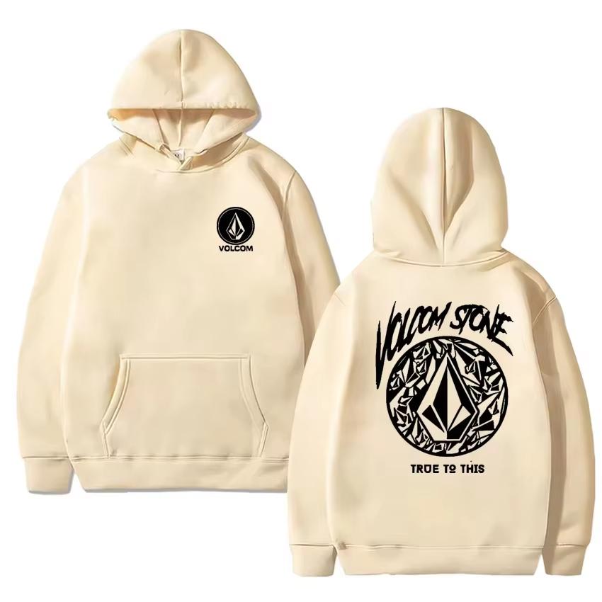 2026 Модная толстовка женская и мужская Худи Volcom Stone Двусторонняя Повседневная С графикой Спортивные топы Дышащая Уличная одежда