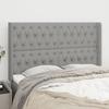 VidaXL Headboard with Ears Light Grey 147x16x118-128 Cm Fabric3119914