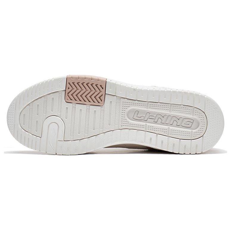 Li Ning Tian Ji 2.0 Durable Breathable Low-Top Skate Shoes Women Skate Shoes White Brown AGCT212-1