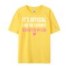 Its Official Im The Favorite DaughterInLaw Funny Sayings Sports T Shirt Men Luxury Clothes Men