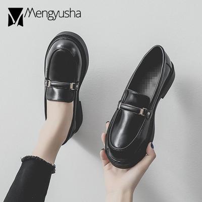Модные весенние туфли женские кожаные туфли с металлической пряжкой лоферы женские слипоны лолита Мэри джинсы женские оксфорды для девочек