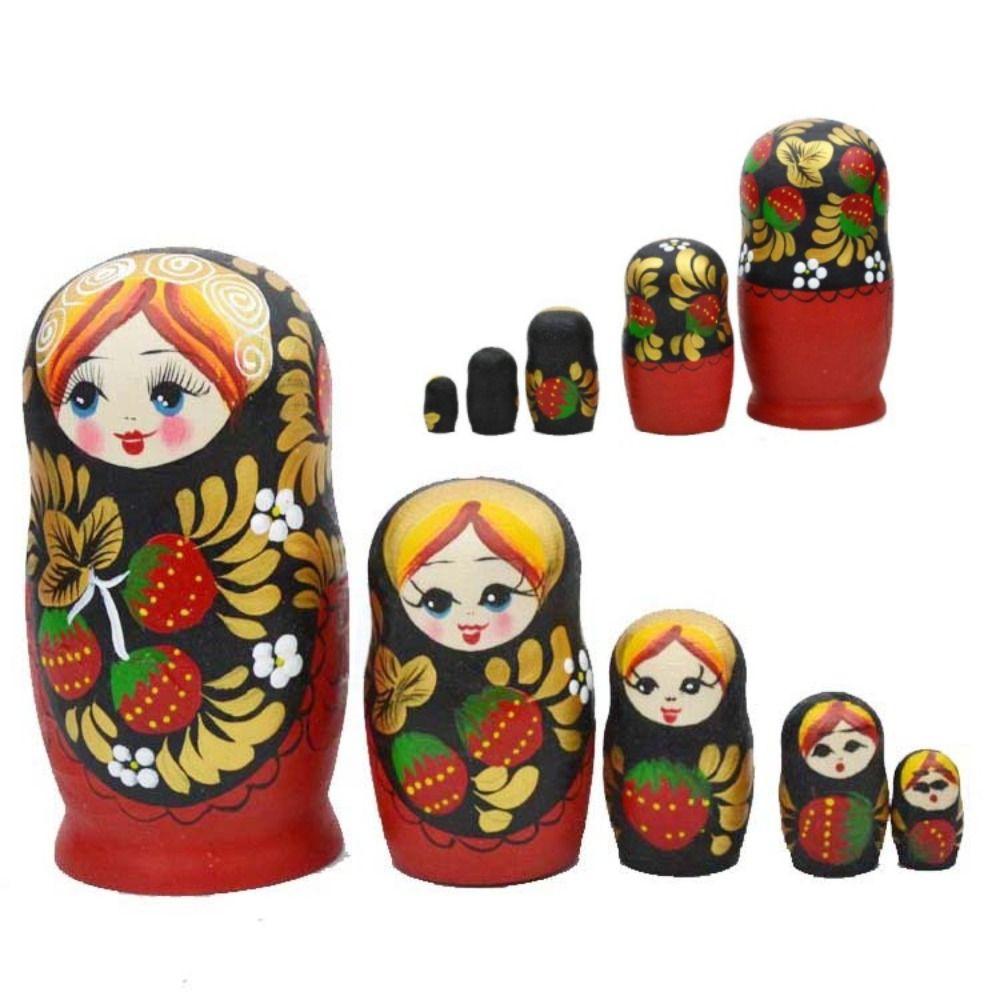 Матрешка из 5 кукол «Девочки-клубнички» Русская матрешка Классические матрешки Для детей