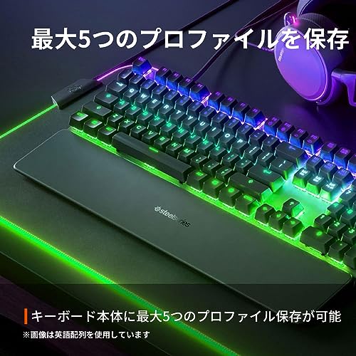 SteelSeries Игровая клавиатура Rapid Trigger Проводная японская раскладка Магнитный датчик Холла Переключатель OmniPoint Органический EL-дисплей Apex Pro JP 64629