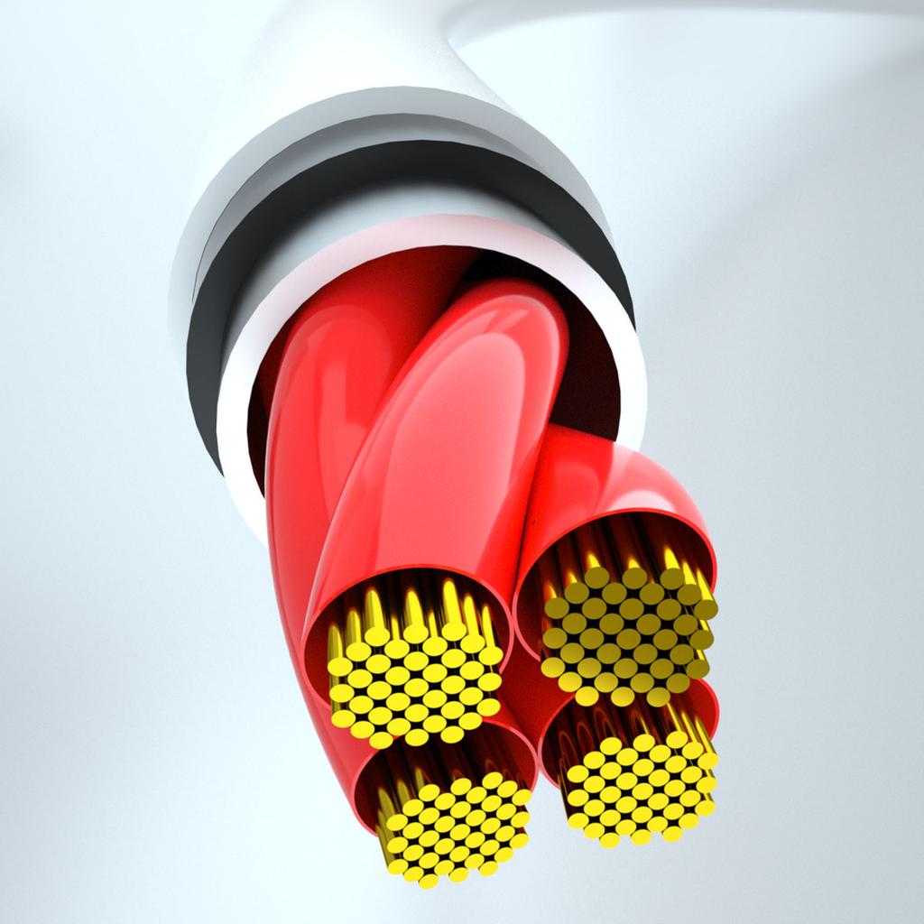 Dudao L8A 3-в-1 USB-кабель для зарядки (USB-A на USB-C/Micro-USB/Lightning), 480 Мбит/с, 1,2 м, белый