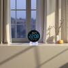 LED Digital Alarm Clock Week Date Second Hand Display Brightness Adjustable 2 Alarms Table Ambient Light 12/24H Electronic Clock