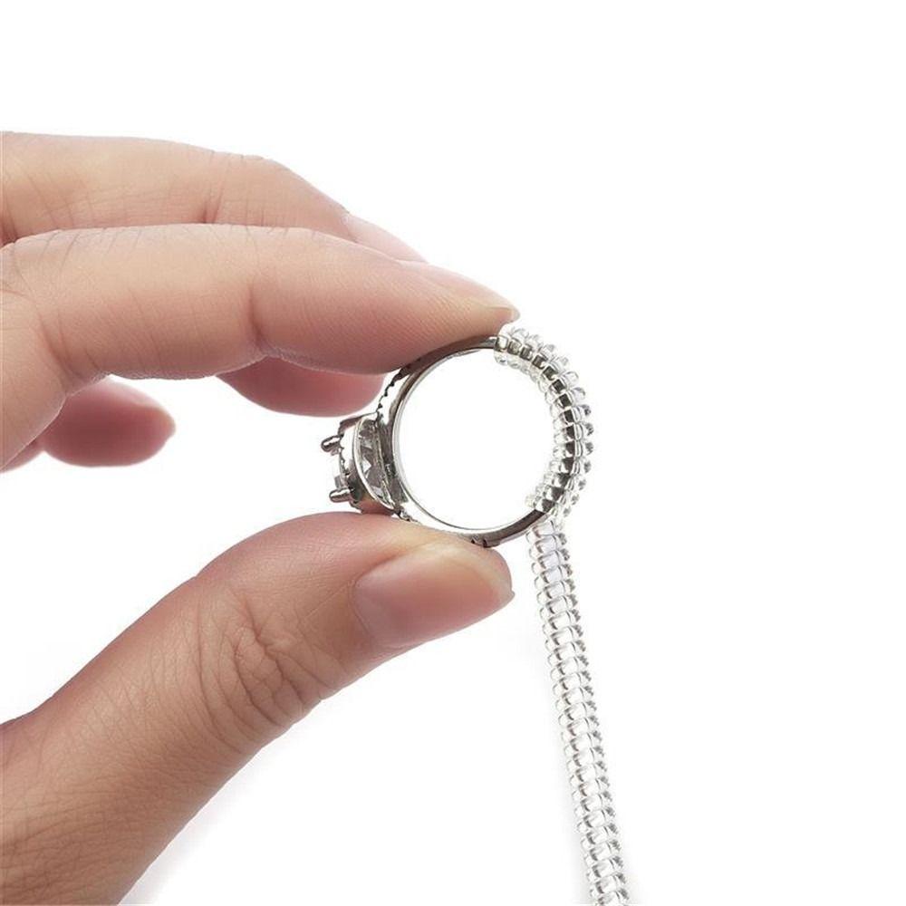 Spiral Invisible Clear Tightener Reducer Ring Jewelry Guard Shell Hard Guard Ring Size Adjuster
