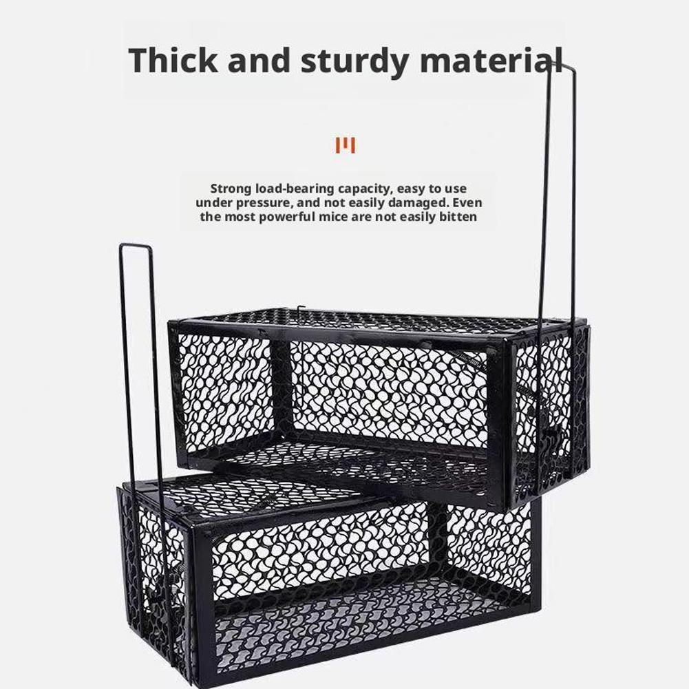 Smart Self-locking Mousetrap Safe Firm Iron Net Household Mouse Catcher Metal Reusable Humane Indoor Outdoor Rat Trap Rat Cage