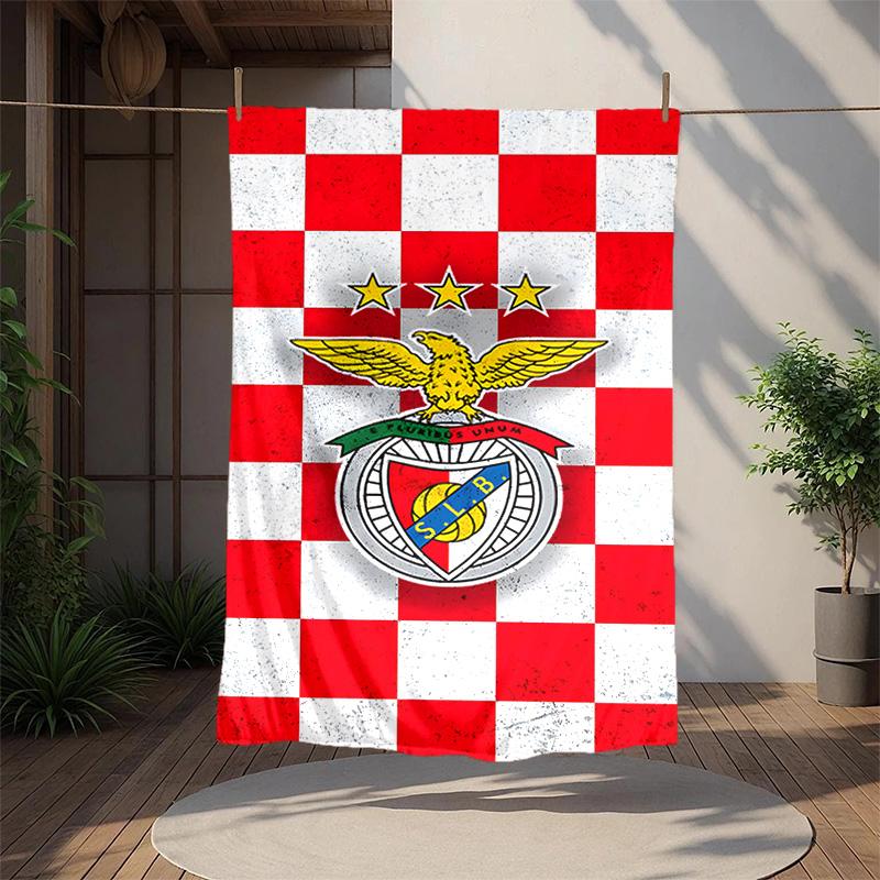 Benfica Fc Flannel Blanket Soft Warm All-Season Throw, Design for Camping, Car Travel, Hiking Sofa, Bed, Office Perfect Gift for Parties