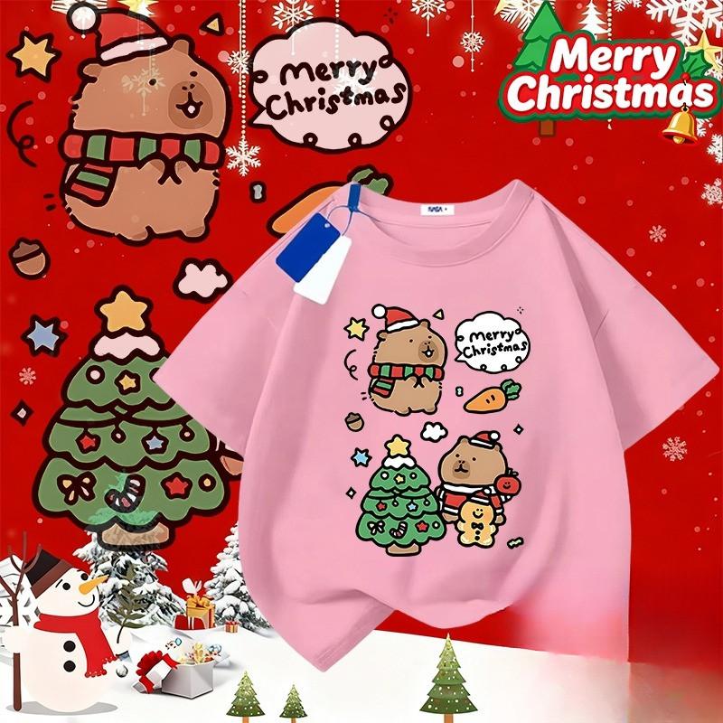 NELLY Christmas, Children's Party Team T-shirt, Round Neck Christmas T-shirt