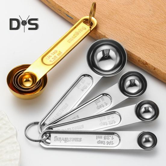 Набор мерных ложек из нержавеющей стали, двойные весы, эргономичная ручка, мерный стакан для точных измерений при выпечке, домашняя кухня, пекарня