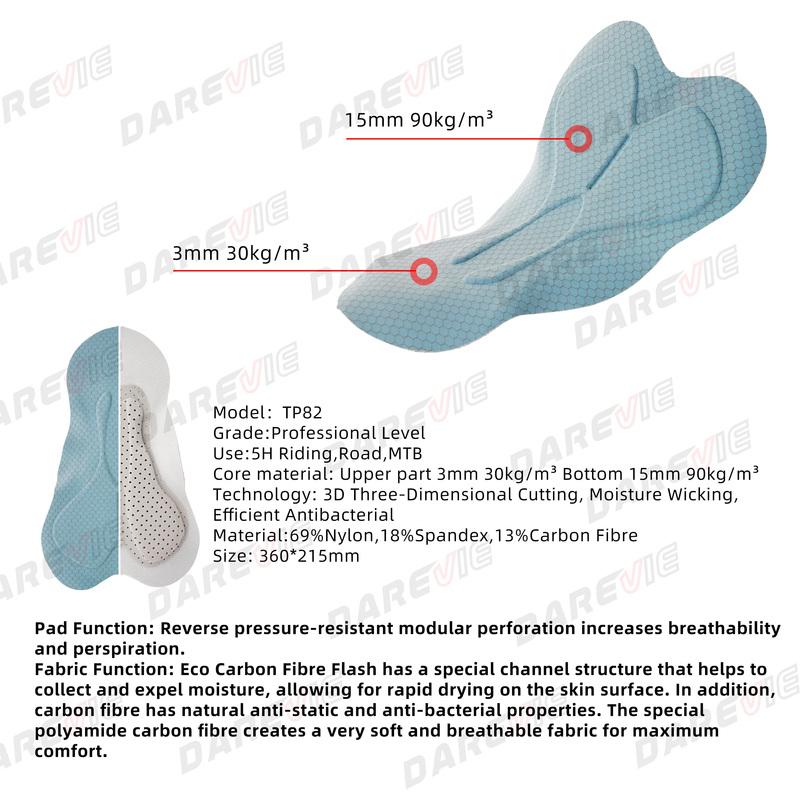 DAREVIE Cycling Set Man 90kg/m³ 3D Shockproof Pad Quick Dry White Cycling Clothes For Men Soft Light Man Cycling Maillot PRO