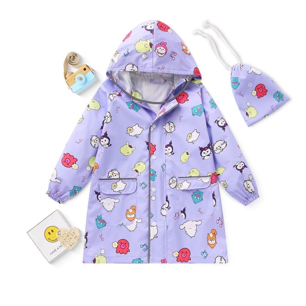 2026 New Model Full-Body Waterproof Children's Raincoat for Boys and Girls, Suitable for Primary School Students, with a Dedicated Backpack